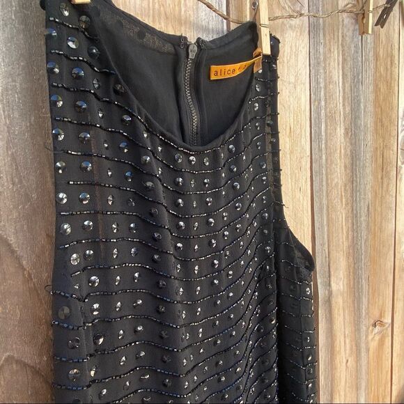 Alice + Olivia Sequin black Mini Dress size small - Picture 8 of 13